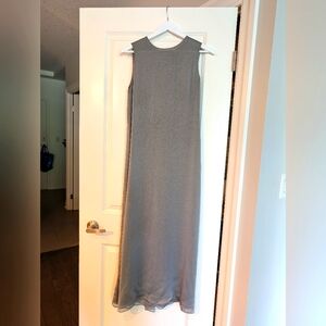 Layered silky sleeveless dress